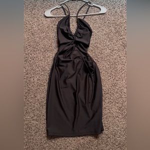 Strapped Black Mini Dress